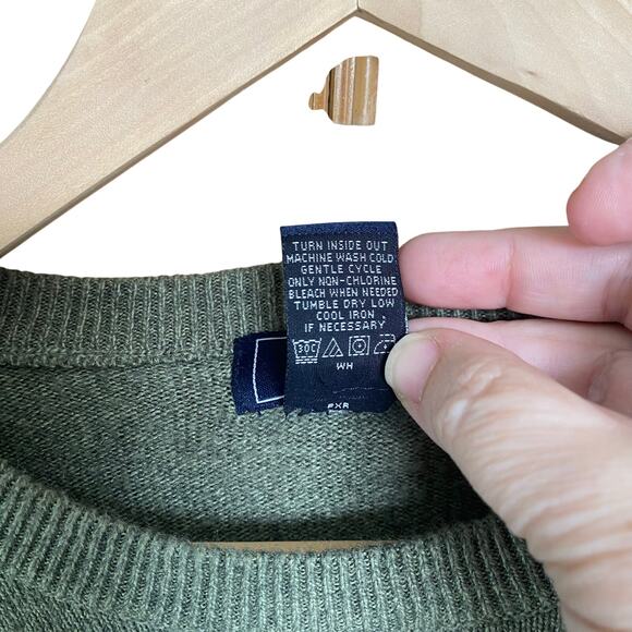 Dockers Men’s Green Argyle Knit Sweater Pullover Size M Medium Acrylic Crewneck - Picture 4 of 6